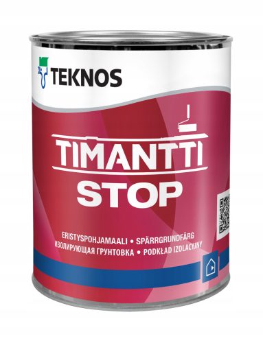 Teknos Latex-Wandfarbe, blockiert Flecken und Ausblühungen, 0,9 l, mattweiß