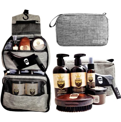  Bart-Set, Kosmetikpinsel, Schablone, ORGANIZER