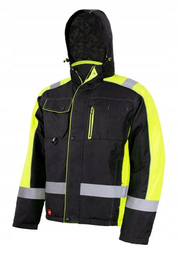  ISOLIERTE WINTER-ARBEITSJACKE, REFLEKTIERENDE Kapuze