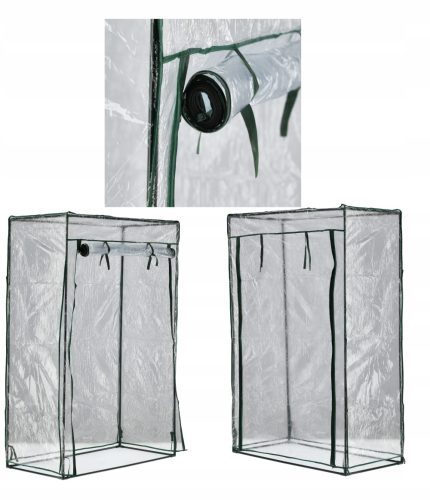 Gewächshaus Folientunnel 1 m² 100 x 50 cm weiß