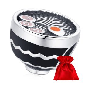  G256 Ramen-Suppe-Charms-Anhänger mit 925er Silberperlen