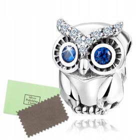  SILBERNE CHARMS-ANHÄNGER-EULENPERLEN