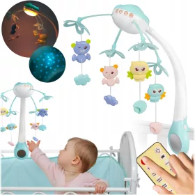  KINDERBETTKARUSSELL, PROJEKTOR, LAMPE, FERNBEDIENUNG, MUSIK
