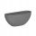  Keramiktöpfe 43 cm x 17,5 x 16,5 cm, Glasfaser in den Farbtönen Grau und Silber