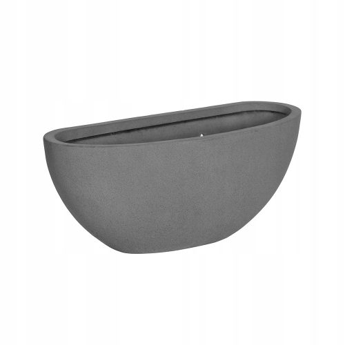 Keramiktöpfe 43 cm x 17,5 x 16,5 cm, Glasfaser in den Farbtönen Grau und Silber