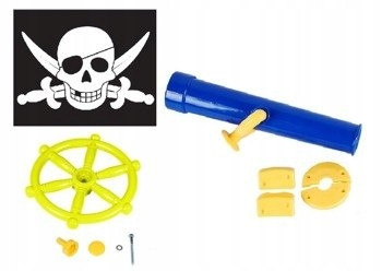 3in1 PIRATE BASIC SET - Flagge, Ruder, Teleskop