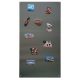 Magnettafel mit Magneten 100x50 cm INOX