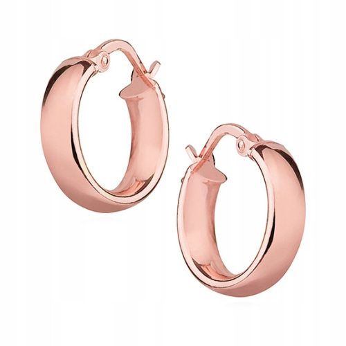  Silberohrringe Roségold 925 Creolen 15 mm