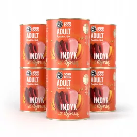  John Hundefutter Pumpkin Line Truthahn mit Kürbis 6x800 g