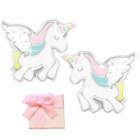  Einhorn-Ohrringe aus 925er Silber für Mädchen