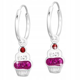  SILBERNE KINDER-CUBbin-Hänge-Creolen