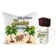  KISSEN + BECHER-SET FÜR SCHWESTER - GESCHENK
