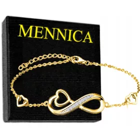  MENNICA BYDGOSKA Infinity-Herz-Armband in Gold