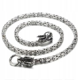  NORDISCHE HALSKETTE, DRACHEN AN KÖNIGLICHER KETTE