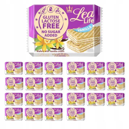 Lea Life Vanille Waffeln, glutenfrei und ohne Zuckerzusatz, 95g x 22 Stück
