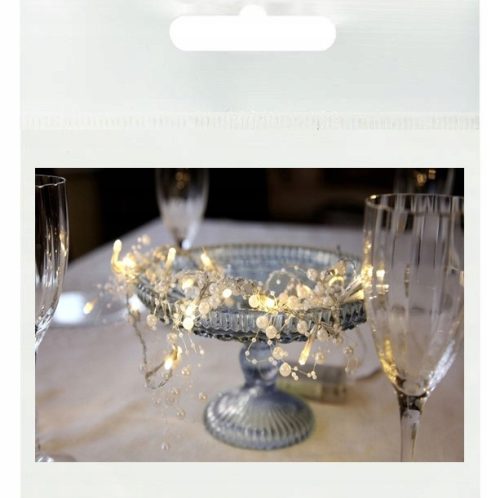  Girlande mit Perlen. 20 batteriebetriebene LED-Lampen