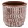  Q&K Blumentopf 11 cm x 11 x 10 cm Durchmesser 11 cm Keramiktöne in Braun und Beige