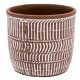  Q&K Blumentopf 11 cm x 11 x 10 cm Durchmesser 11 cm Keramiktöne in Braun und Beige