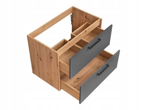  Madeira grauer Hängeschrank für ein Waschbecken, 80 cm