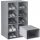  4convy Schuhschrank 22,5 x 14 x 32 cm Grautöne
