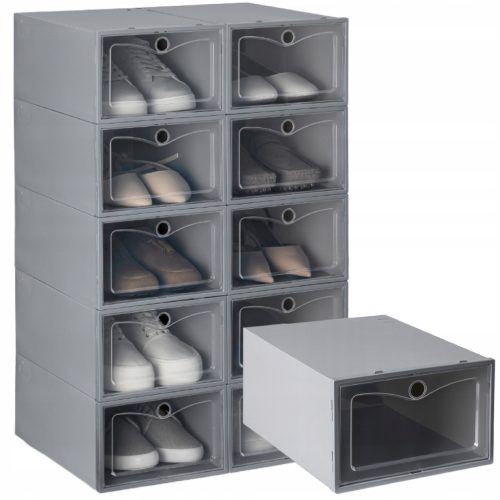  4convy Schuhschrank 22,5 x 14 x 32 cm Grautöne