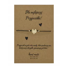  SILBERNES SCHNUR-ARMBAND-FREUNDE-PUZZLE