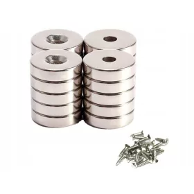 NEODYM-MAGNET MIT SCHRAUBENLOCH 10X3 STARK