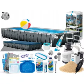 Intex rechteckiger Rahmenpool 975 x 488 cm