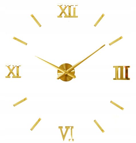 Uhr für zu Hause MAMDIY goldene Wanduhr 130 cm