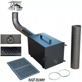  Räucherset, Kamin, Rost, Rohr, Bogen, 40x26