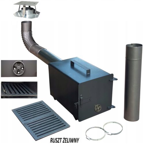  Räucherset, Kamin, Rost, Rohr, Bogen, 40x26