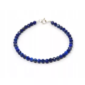  LAPIS LAZULI-Armband Lazuritperlen, 4 mm Facette