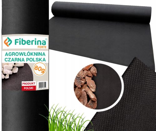 Agrartextil - Agrotextil-Mulchmittel (Anti-Unkraut) Fiberina Forte schwarz 110 x 5000 cm 80 g/m²