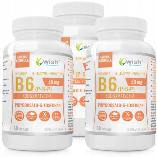 Vitamin B6 (P-5-P) 50mg + L-Leucin + Prebiotikum von WISH PHARMACEUTICAL®