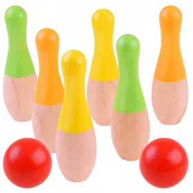 Bunter HOLZBOWLING für Kinderbälle SP0668