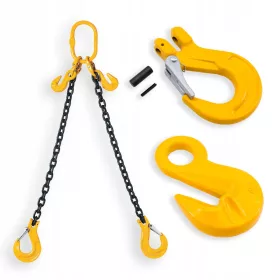 Anschlagkette 2C 4,25T 4m verkürzter Haken. ZERTIFIKAT