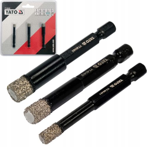  Diamantbohrer für Steinzeug, 3er-Set