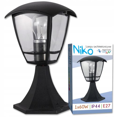  Runder Lichtmast Masterled E27 100 cm schwarz