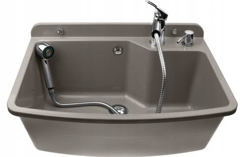 Zelvo-Waschbecken, Polypropylen, Grautöne