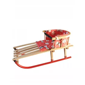  Traditioneller Holzschlitten Tomas Sanki mit Matratze