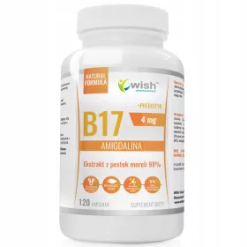   Amigdalin B17 4mg aus Aprikosenkernextrakt 98% mit Prebiotikum - 120 Kapseln