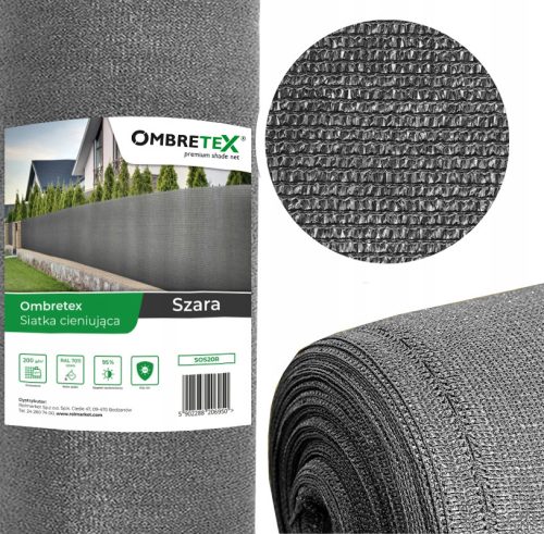 SCHATTENNETZ-Abdeckung Grau 1,5x50m 95% 200g
