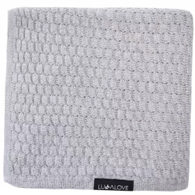  Premium-Decke aus Merinowolle, grau 90x90 Lullalove