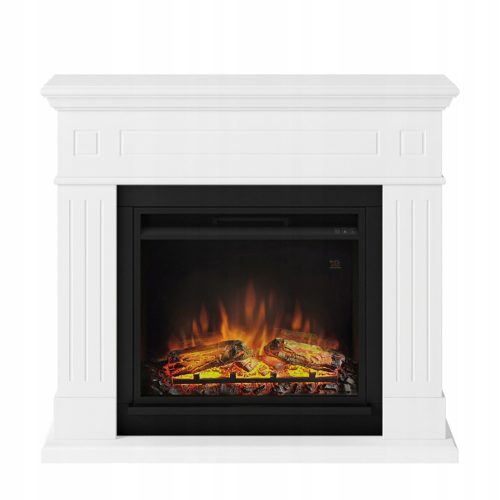 Freistehender Kamin mit Heizfunktion, elektrisch TG weiß 1500 W 110 x 95 x 25 cm
