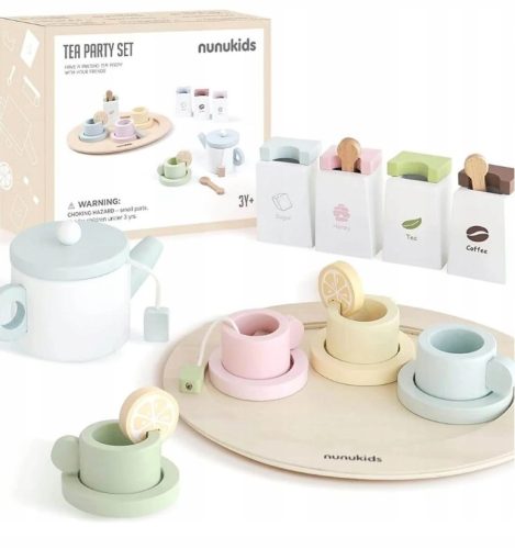  Nunukids Teeservice aus Holz ab 3 Jahren