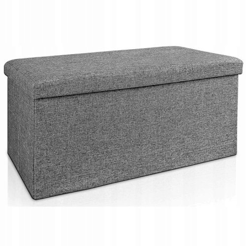  Wide Decor gepolsterter Sitzhocker 80x40x40 cm grau