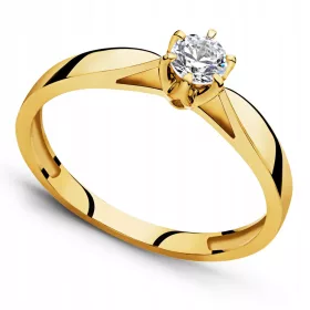  KLASSISCHER GOLD-VERLOBUNGSRING 8K R.8-23