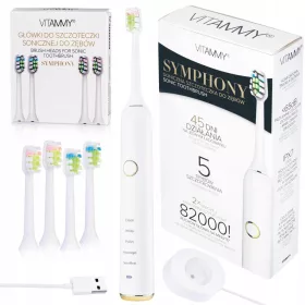  Vitammy Symphony Schallzahnbürste, Weiß und Gold