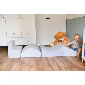  KiddyMoon PPZ-214 Schaumstoff-Spielplatz, grau, 4-tlg.