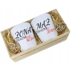    HOCHZEITSGESCHENK-SET BECHER, FRAU UND EHEMANN, IN EINER BOX